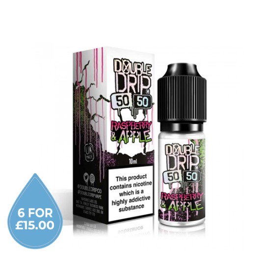 Double Drip 50/50 Raspberry Apple E-Liquid 10ml