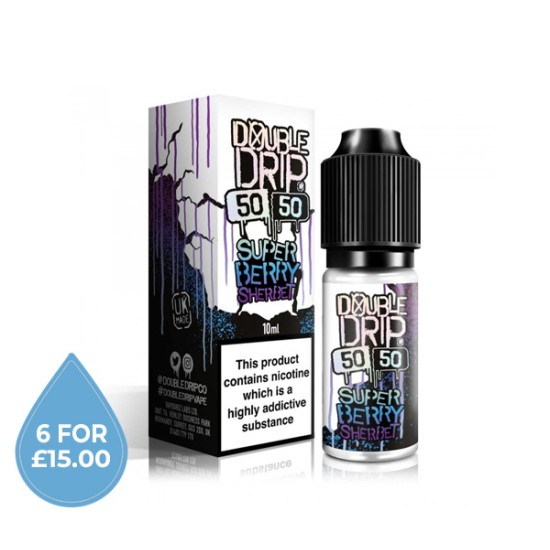 Double Drip 50/50 Super Berry Sherbet E-Liquid 10ml