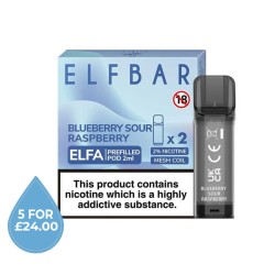 Elf Bar ELFA Prefilled Blueberry Sour Raspberry Pods 