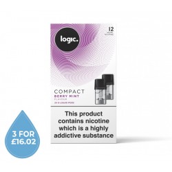 Logic COMPACT Berry Mint 12mg Pod Refills 2 Pack