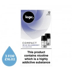 Logic COMPACT Wild Blueberry 12mg Pod Refills 2 Pack