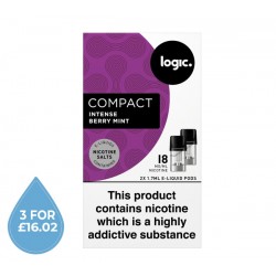 Logic COMPACT Intense Berry Mint 18mg Pod Refills 2 Pack
