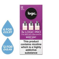 Logic Pro Berry Mint Capsules Refills 3 Pack