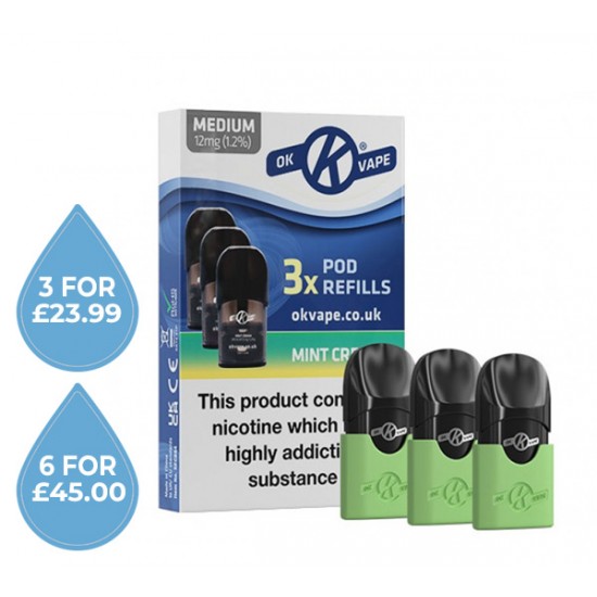 OK Vape Pod Refills Mint Cream 12mg