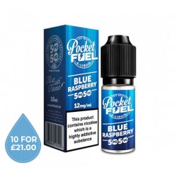 50/50 Pocket Fuel Blue Raspberry E-Liquid 10ml