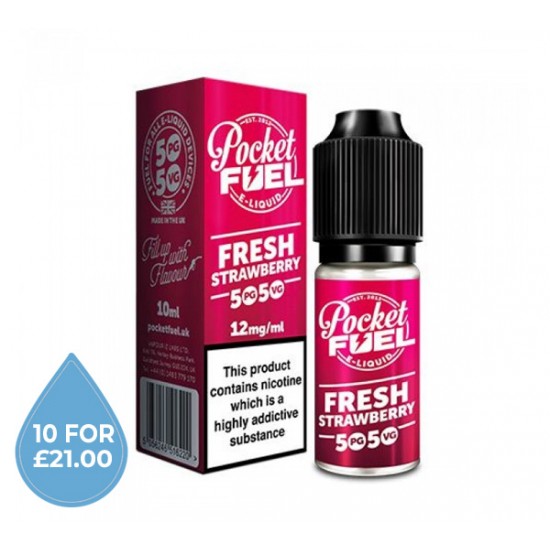 50/50 Pocket Fuel Fresh Strawberry E-Liquid 10ml