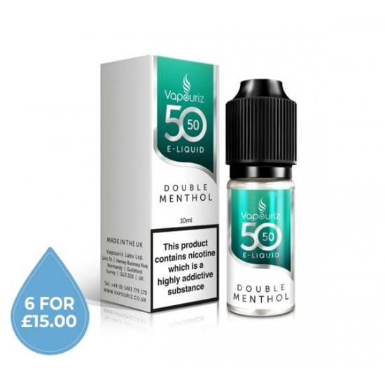 50/50 Double Menthol E-Liquid 10ml 50/50 Double Menthol E-Liquid 10ml