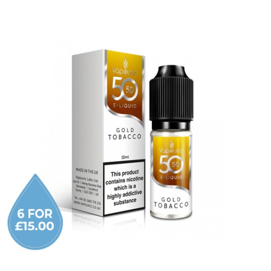 50/50 Golden Tobacco E-Liquid 10ml