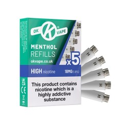 OK Menthol Cartomiser Cartridge Refills 5 Pack