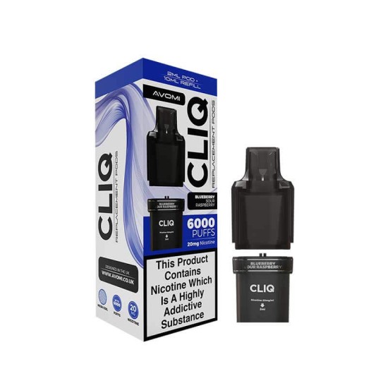 Avomi CLIQ Replacement Prefilled Pod Refill - Blueberry Sour Raspberry 