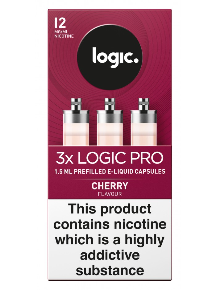 Logic Pro Cherry Capsules Refills 3 Pack