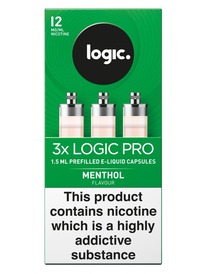 Logic Pro Menthol Capsules Refills 3 Pack