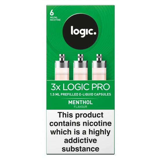 Logic Pro Menthol Capsules Refills 3 Pack