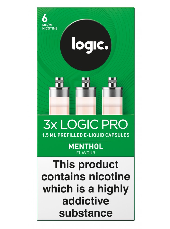 Logic Pro Menthol Capsules Refills 3 Pack