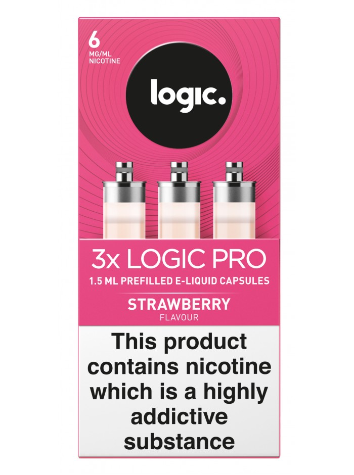 Logic Pro Strawberry Capsules Refills 3 Pack