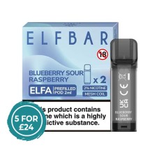 Elf Bar ELFA Prefilled Blueberry Sour Raspberry Pods 