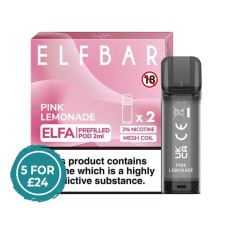 Elf Bar ELFA Prefilled Pink Lemonade Pods  CAPSULES & PODS