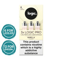 Logic Pro White Vanilla 6mg Capsules Refills 3 Pack
