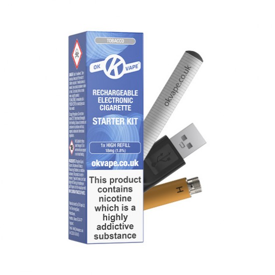OK Essentials Tobacco Rechargeable Starter Kit