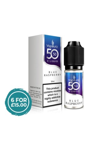 50/50 Blue Raspberry E-Liquid 10ml FRUITY