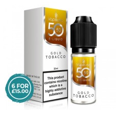50/50 Golden Tobacco E-Liquid 10ml FRUITY