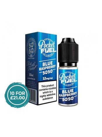 50/50 Pocket Fuel Blue Raspberry E-Liquid 10ml Fruity