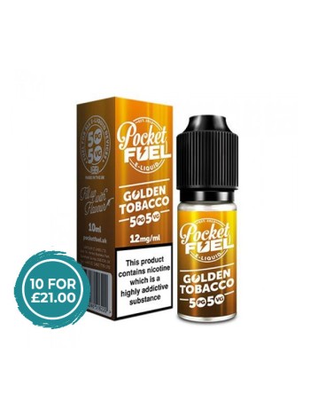 50/50 Pocket Fuel Golden Tobacco E-Liquid 10ml