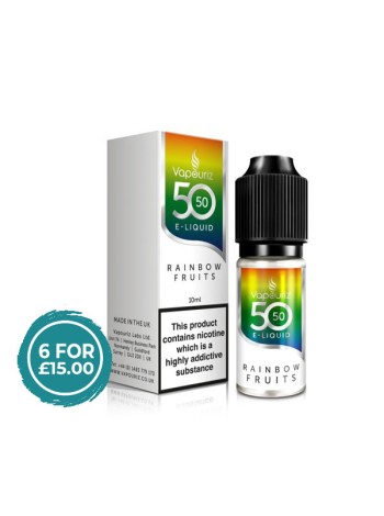 50/50 Rainbow Fruits E-Liquid 10ml FRUITY